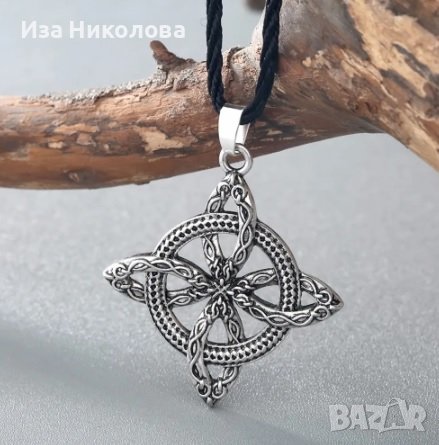 Викингски медальон Папратово цвете, снимка 2 - Колиета, медальони, синджири - 40541777