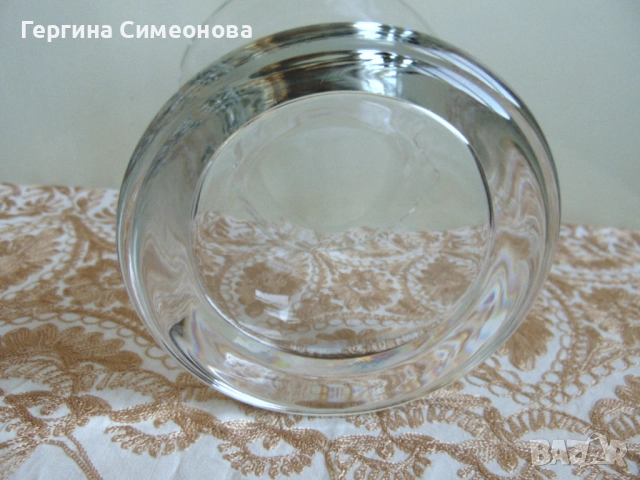 Красива ваза дебелостенно стъкло, снимка 6 - Вази - 52424238