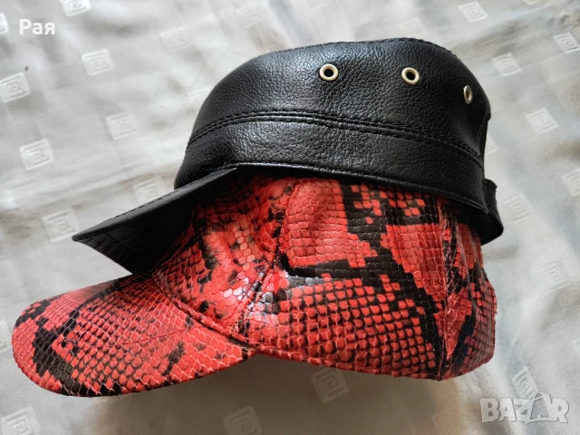 Мъжка кожена   шапка с козирка , снимка 13 - Шапки - 50812455