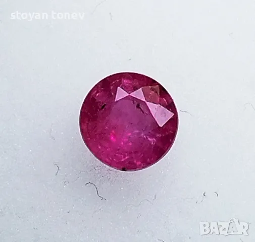 Ненагряван рубин с рядка кръгла форма - 1.33кт! Сертифициран! Нов!, снимка 10 - Други - 45262201