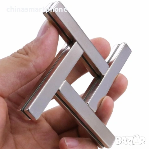Неодимов магнит 50x10x5mm N52 1000-2000Gs 16гр правоъгълен | moqtmagazin.com, снимка 2 - Други инструменти - 53285004