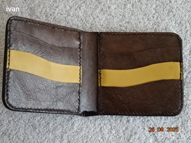 мъжки портфейл /ръчна изработка/, снимка 6 - Портфейли, портмонета - 51614913
