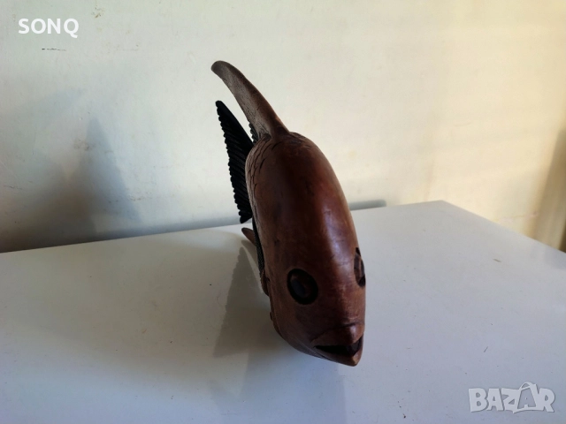 Страхотна Риба-Дърворезба, снимка 6 - Статуетки - 52150875