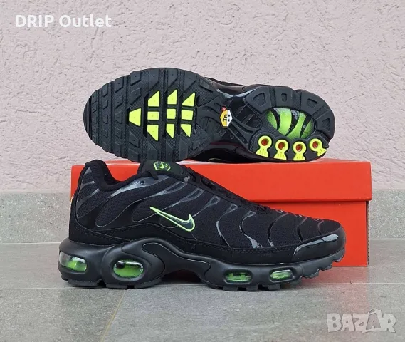 !ПРОМО! Nike Air Max Plus 'TN' | Black/Volt | + КУТИЯ, снимка 2 - Маратонки - 56216026
