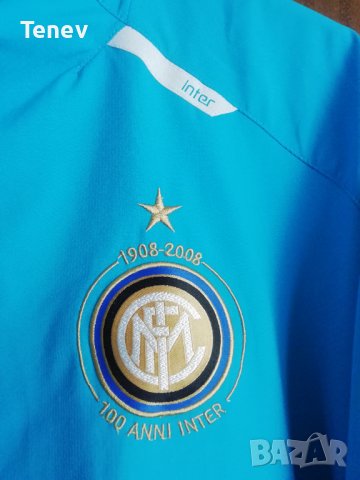 Inter Milan 1908-2008 Nike 100 Anni оригинална юбилейно колекционерско футболно яке горнище Интер, снимка 3 - Спортни дрехи, екипи - 41506625