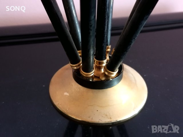 Невероятно Красив Позлатен Комплект-Лъжици На Стойка, снимка 4 - Антикварни и старинни предмети - 41336404