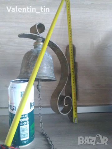Стара камбана месингова (бронзова), снимка 3 - Антикварни и старинни предмети - 50565540