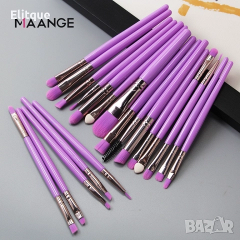 Комплект от 20 броя цветни четки за перфектен грим, снимка 8 - Други - 52830900