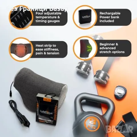 Нов Електрически масажор за врат с топлина и Power Bank Терапия за болки, снимка 2 - Други - 48312242