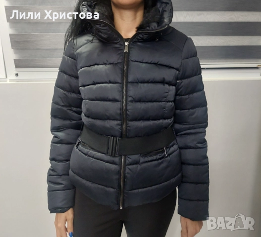 Тъмно синъо яке зимно