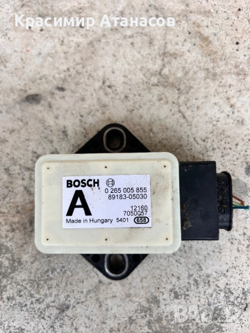  0265005855. Датчик, надлъжно / напречно ускорение за Тойота Авенсис T27. Седан комби. 89183-05030