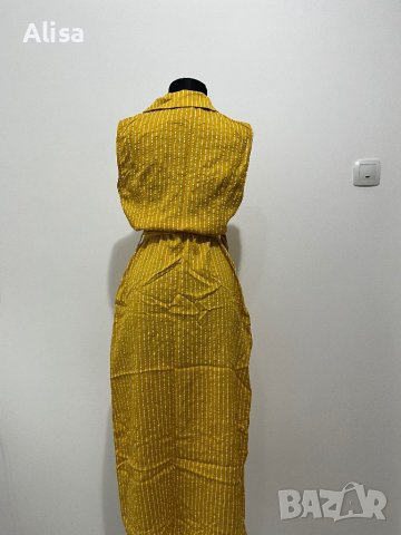 Жълта дамска рокля, снимка 8 - Рокли - 41772825