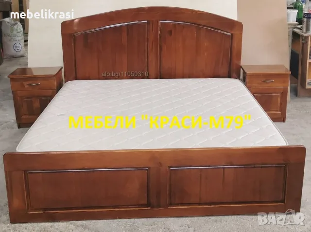 Спалня с амортисьорен механизъм за повдигане, за матрак 160/200см. -МАСИВ в цвят.Налична!