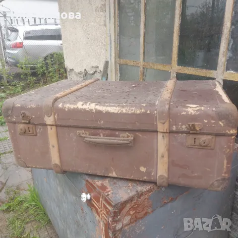 Стар мукавян куфар, снимка 2 - Антикварни и старинни предмети - 50179832