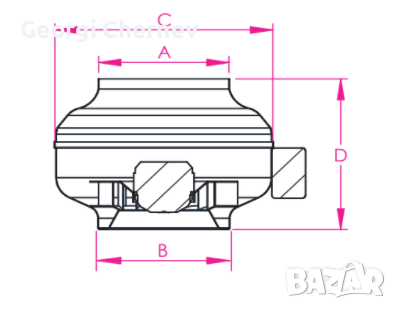 Метален канален вентилатор ф200, нов, 900 m3/h, снимка 12 - Вентилатори - 34722993