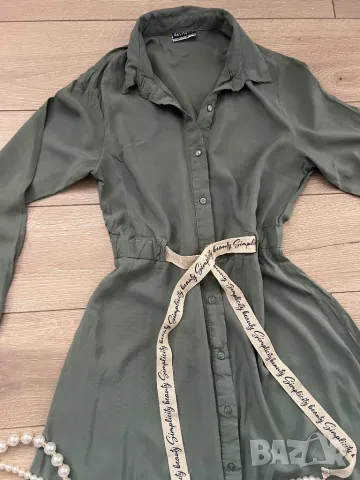 Рокля в зелено, снимка 3 - Рокли - 47531336