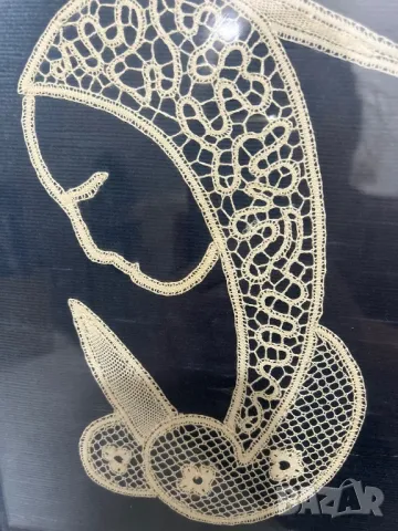 Мадона Картина в дантела Свещено изкуство Cantù рамка Реколта от средата на XX век, снимка 2 - Антикварни и старинни предмети - 49369534