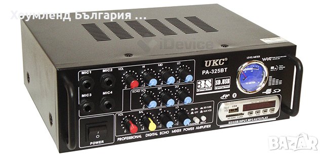 Bluetooth Караоке Усилвател за домашна употреба 2 x 150W с дистанционно, снимка 2 - Аудиосистеми - 41044136