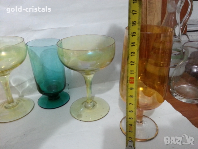 Ретро стъклени чаши , снимка 2 - Антикварни и старинни предмети - 36075202