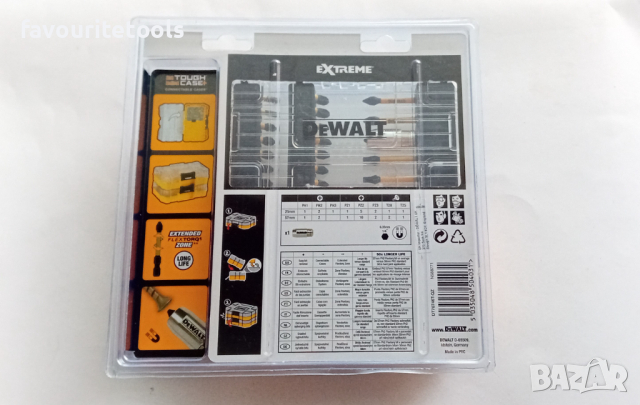 Комплект накрайници Dewalt -34 части, пластмасова кутия, снимка 9 - Отвертки - 39966828