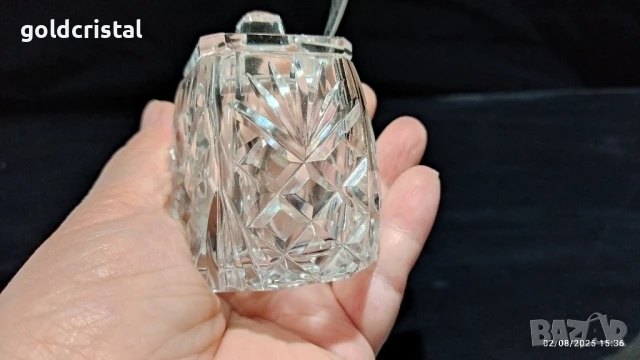стар кристален съд за хайвер , снимка 9 - Антикварни и старинни предмети - 51247901