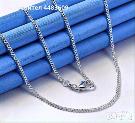 Сребърна верижка , снимка 3 - Колиета, медальони, синджири - 53515426