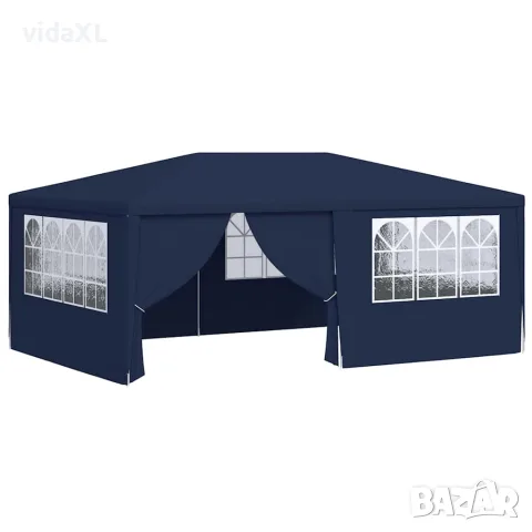vidaXL Професионална парти шатра със стени 4x6 м синя 90 г/м²