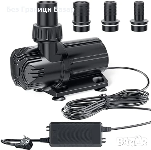 Нова 24V нисковолтова DC помпа 1200 GPH за фонтан/езеро/аквариум + конвертор