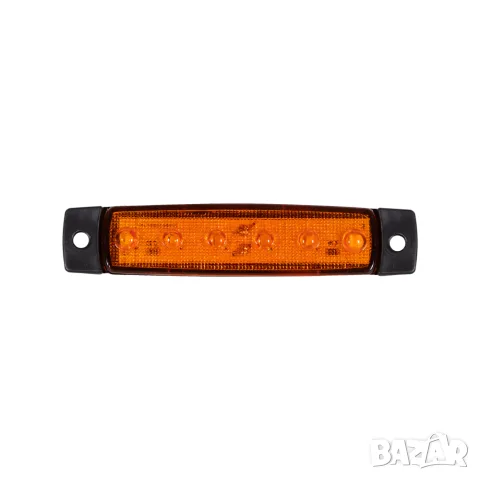 LED габарит 6 LED 92 mm 12-24V с жълта светлина