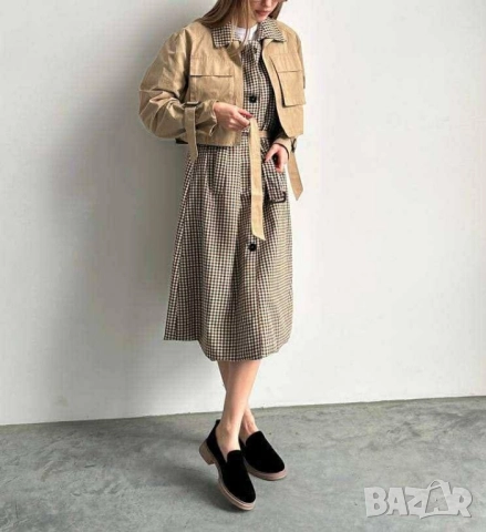 дамски комплект тренч и рокля
