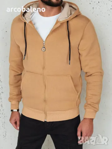 Мъжки суичър с цип и качулка, 4цвята , снимка 15 - Суичъри - 49472610