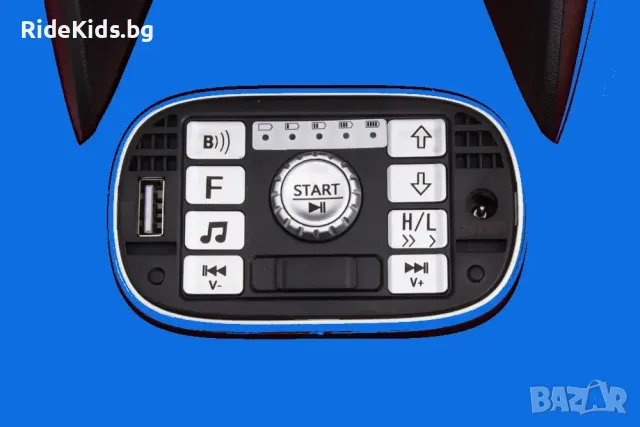 Акумулаторен детски Quad 24V, 4x4, Музикален модул с Bluetooth и USB | Ева Гуми, Син, снимка 12 - Детски велосипеди, триколки и коли - 50228006