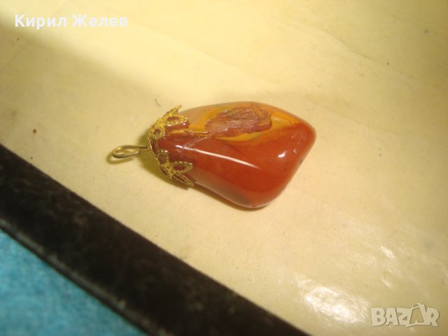 СТАР СКЪПОЦЕНЕН МЕДАЛЬОН - КАРНЕОЛ в ПОЗЛАТЕН ОБКОВ 25844, снимка 9 - Колиета, медальони, синджири - 35679443