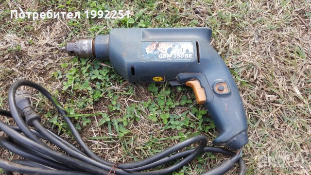 Дрелка номер 07. BOSCH модел GBM 350RE. 350W, 1400 оборота в мин. Ф10мм. Посока ляво и дясно. Внос о