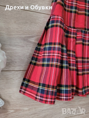 Пола червено каре , снимка 3 - Поли - 52710092