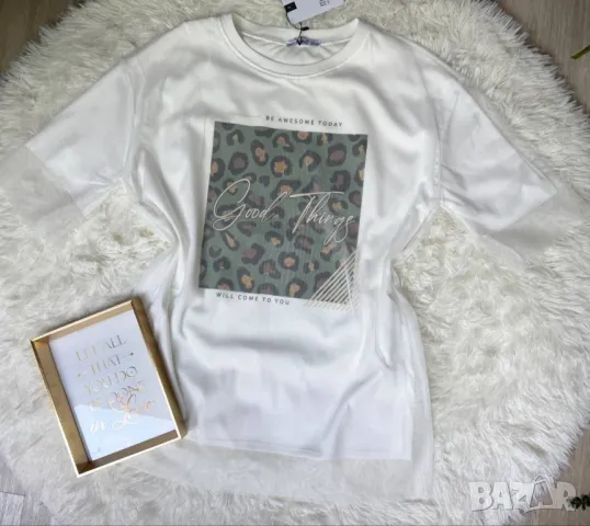 памучни дамски тениски , снимка 2 - Тениски - 50342958