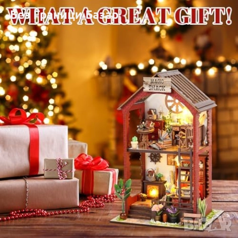 Нова Къща за сглобяване с осветление и мебели – творчески DIY сет дом, снимка 7 - Други - 51996413