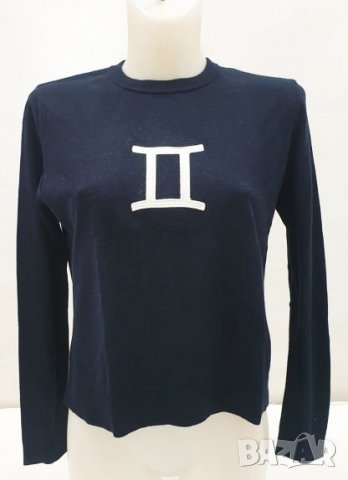 Тъмносин дамски памучен пуловер Близнаци Rodier