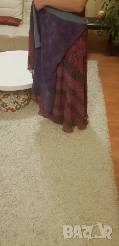 Пола за танци индийска естествена коприна, снимка 4 - Поли - 52022147