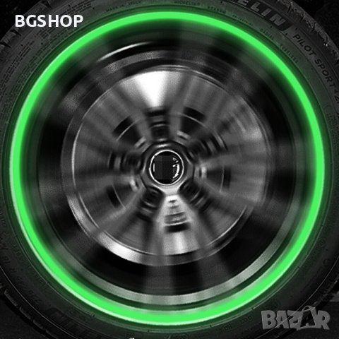 Светещи капачки за вентили на коли, мотори и колела - Green, снимка 5 - Аксесоари и консумативи - 40575146