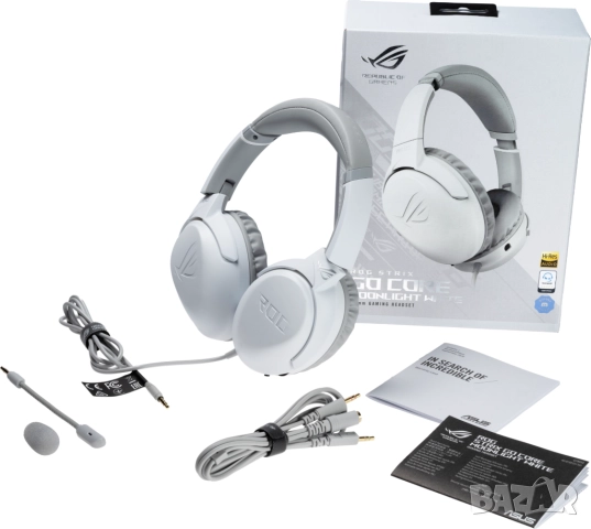 Геймърски слушалки ASUS ROG Strix Go Core Moonlight White