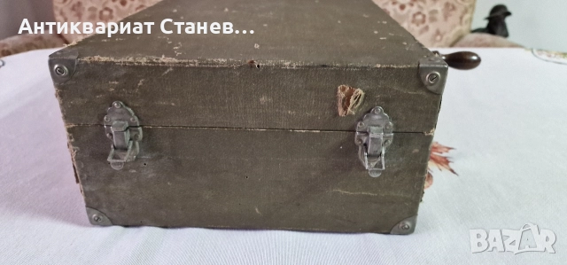 Антикварен грамофон с манивела , снимка 4 - Грамофони - 52619278