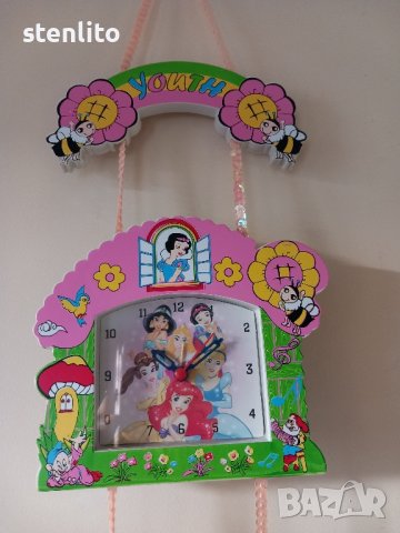 Стенен детски часовник с рамка за снимка, снимка 7 - Мебели за детската стая - 42677637