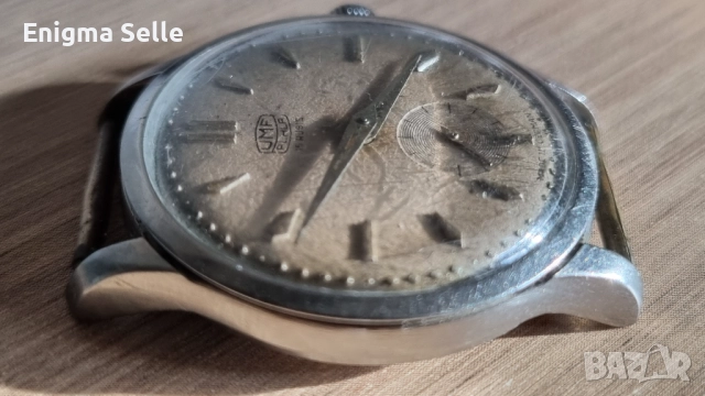 Винтидж мъжки часовник UMF Ruhla 15 Rubis, произведен в Германия, вероятно от 50-те години на минали, снимка 3 - Мъжки - 52960963