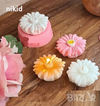 Гербер цвете дълбок силиконов молд форма фондан гипс свещ сапун шоколад фондан