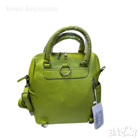 Дамска раница от еко материал с отделящи се презрамки, снимка 3 - Чанти - 49275428