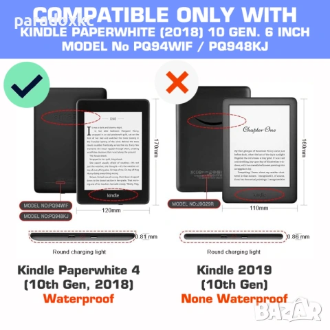 Калъф + протектор за Kindle Paperwhite 2018 (10th Gen) - Colorful Tree, снимка 3 - Електронни четци - 53615391