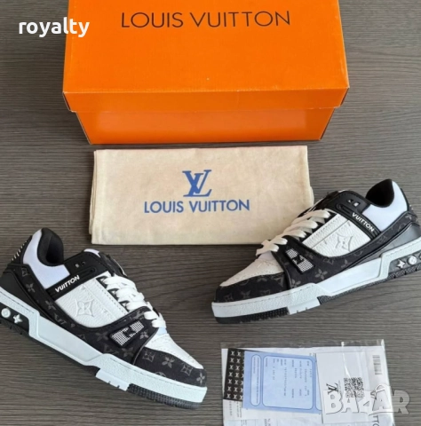 Louis Vuitton Мъжки Маратонки Черно И Бяло 36-44 Номер 
