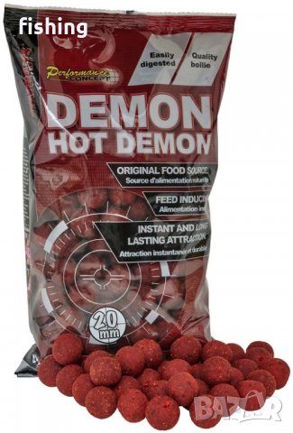 Протеинови топчета Demon Hot Demon - Starbaits, 1 кг, 20/14 мм, снимка 2 - Стръв и захранки - 33031599