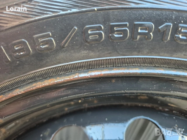 Гуми с джанти (3 броя)195/65/15+4 броя тасове, снимка 5 - Гуми и джанти - 53771268